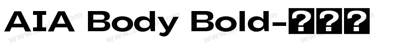 AIA Body Bold字体转换